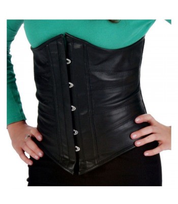 Women Fashion Leather Corset Steel Boned Tight Waist Clincher